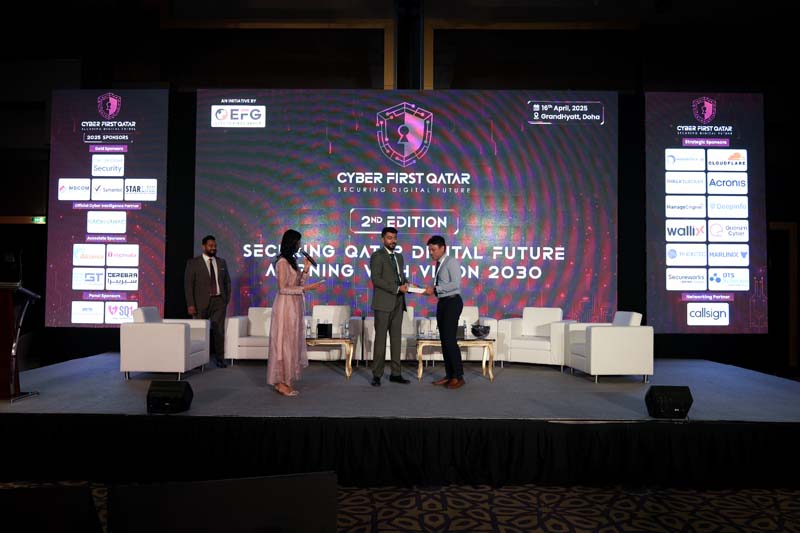 Cyber First Qatar — awards ceremony on stage